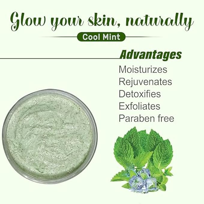 ECOLYTE+ FACE SCRUB LA PARISIENNE, DEEPLY EXFOLIATES, REVEAL SMOOTH & BEAUTIFUL SKIN, EXFOLIATING SCRUB, FACIAL EXFOLIANT, MOISTURIZING, GLOWING SKIN - (COOL MINT, 500 ML) - Image 4
